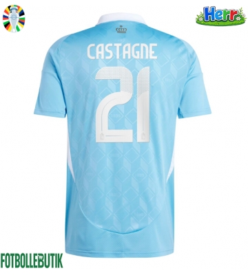 Belgien Timothy Castagne #21 Bortatröja EM 2024 Kortärmad